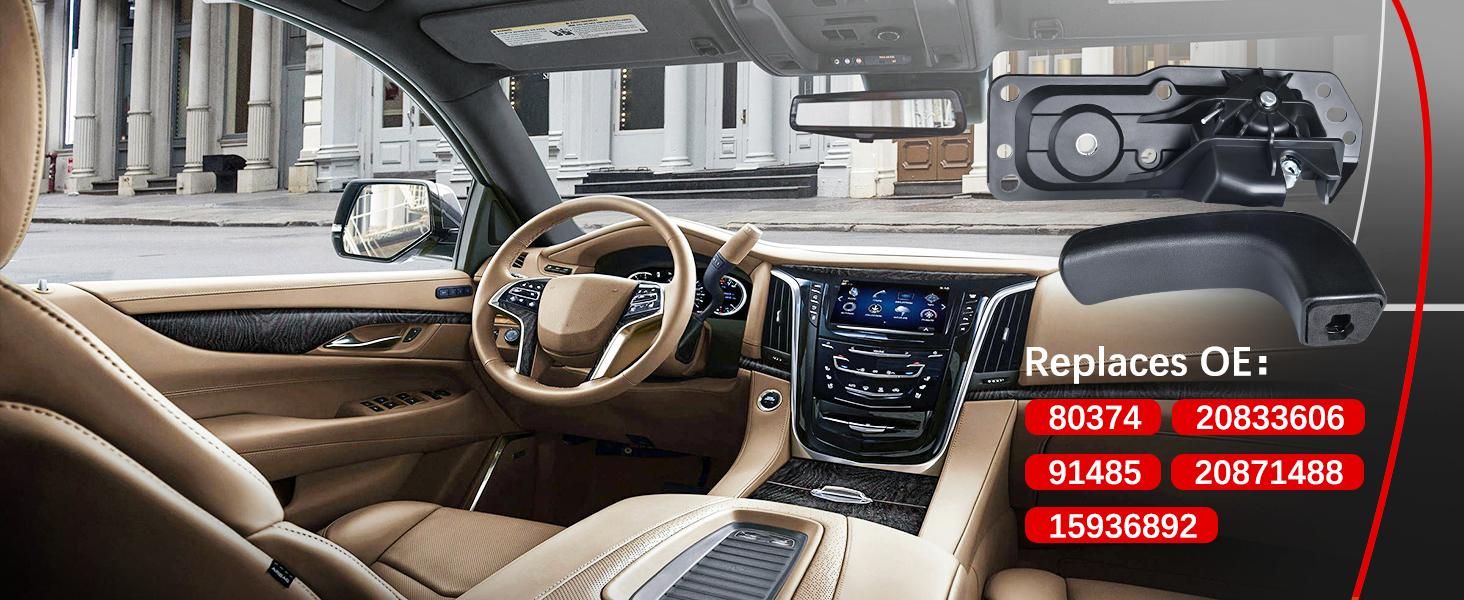 THE WELL KEPT Interior Door Handle Kit, Front Left Driver Side, For 2007-2014 Chevy Silverado, Avalanche, Suburban, Tahoe, Cadillac Escalade, GMC Sierra, Yukon, 20833606