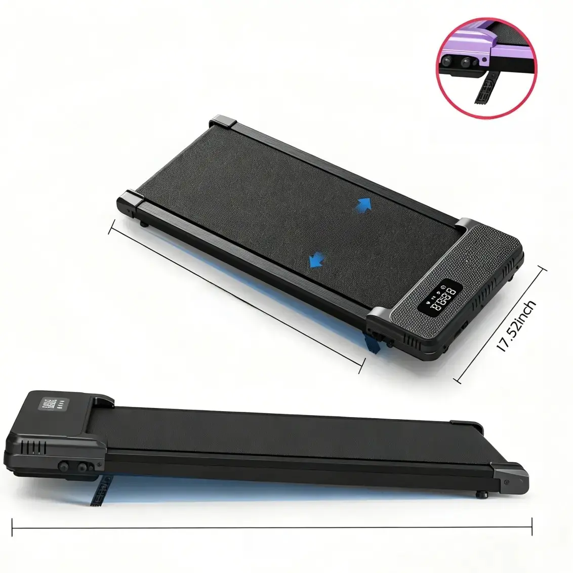 Walking Pad,Indoor Mini Exercise Equipment with RemoteControl, with LED Display