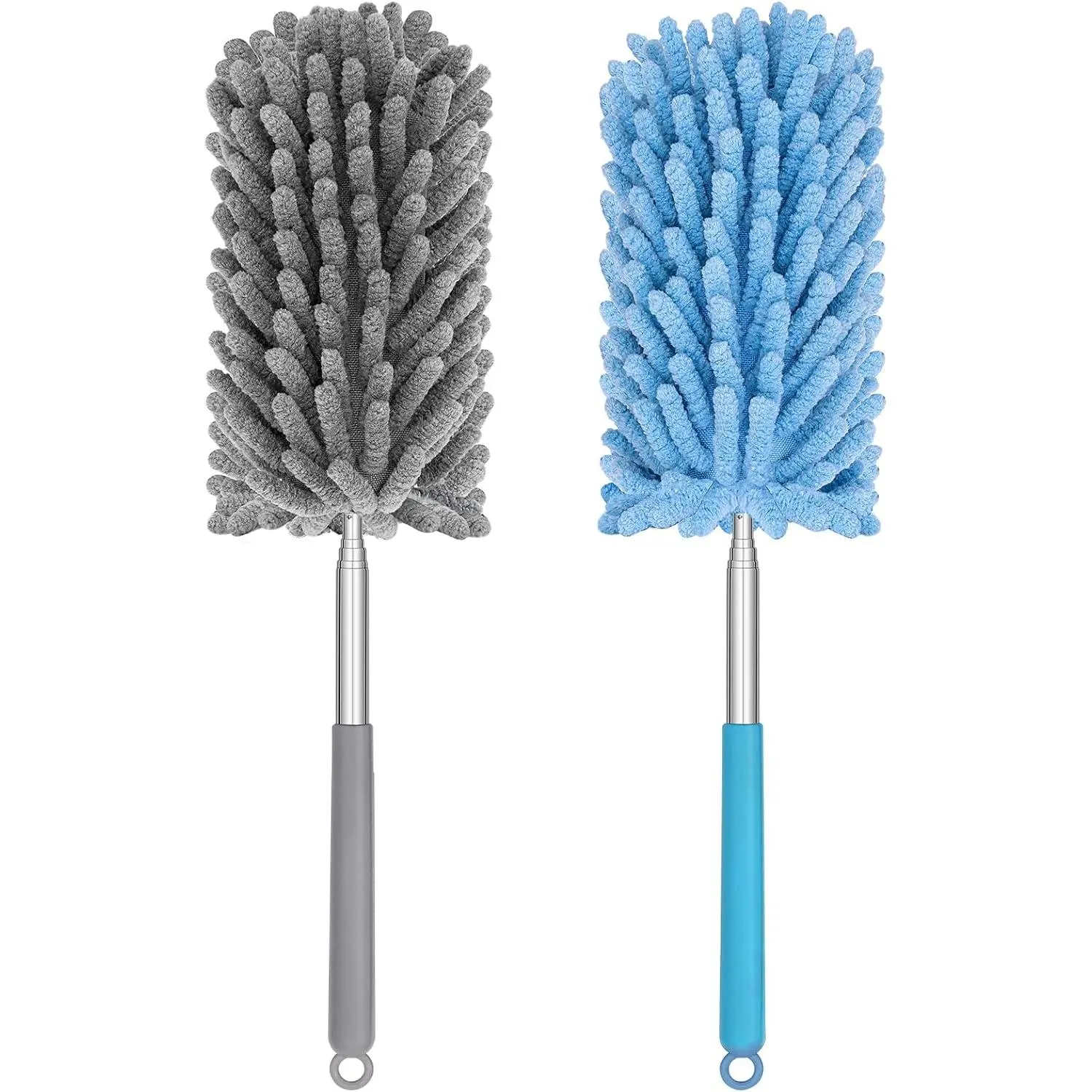 Mini Duster for Cleaning, 360° Bendable Hand Dusters with Extension Pole, Washable Small Duster for  Interior, Office, Furniture