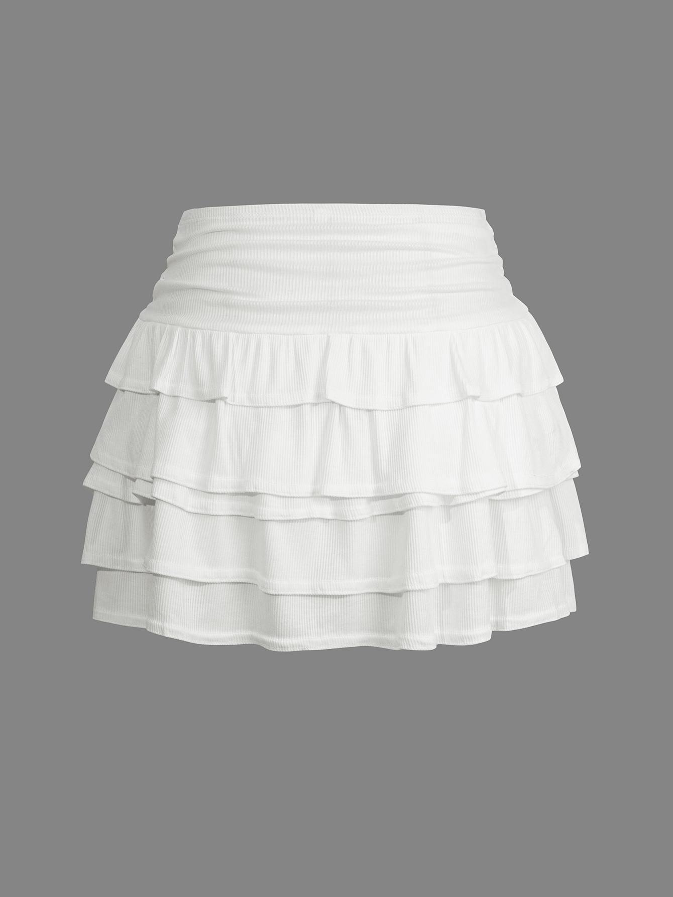 Spring and Summer Y2K Sexy Casual Ruffle High Waist Bow Half Skirt Mini Skirt