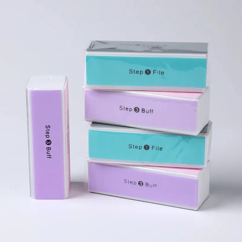 4 Sided Sponge Nail File Block, Colorful Sanding and Polishing Tool. Professional Manicure Buffer for Shaping, Smoothing and Shining Nails. Each Side with Different Grit for All In One Nail Care. Perfect for Salon and Home Use.