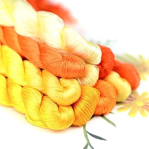 Natural 100% Silk, Embroidery Silk Floss 8 Colors 110m Each (71)