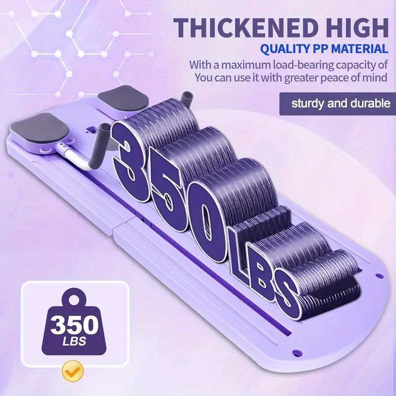 8-in-1 Multifunctional Folding Balance Board, PP Material, Safe Reliable Deformation-Resistant, Stable Design Home Fitness Equipment with Resistance Bands, Compact Easy to Store, Ideal Gift for Home Use