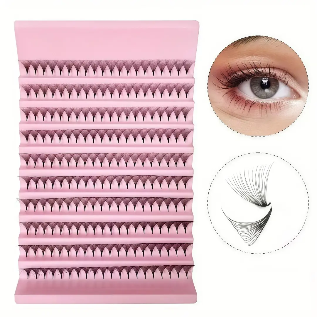 10 Rows Fine Tip False Eyelashes, 200 Natural Look Lash Extensions, Ultra Thin Vintage Style, Versatile Design