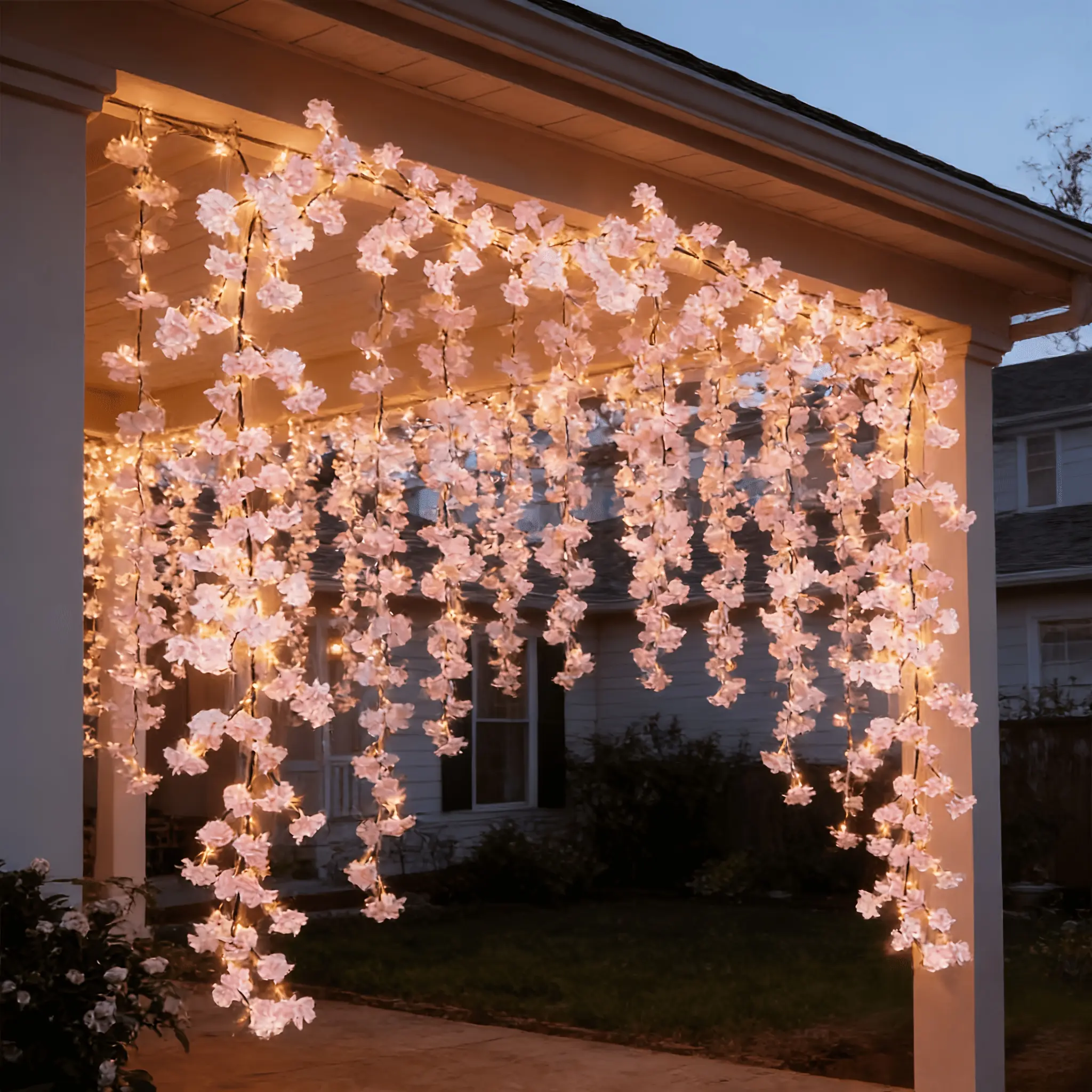 USB Powered Cherry Blossom Branch Fairy Light 1pc, Twinkling Artificial Flower LED Strip Light with 156 LEDs, 70.86 Inch Long, Dreamy Ornament for Spring Household Decor and Winter Wedding Scenes