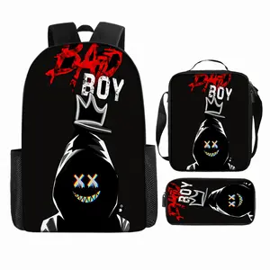 3 Guinness-themed Large-capacity Oxford Cloth Travel Bags with Cartoon Animations, Unisex School Backpacks, Suitable for Teenagers and Adults, a Thoughtful Gift