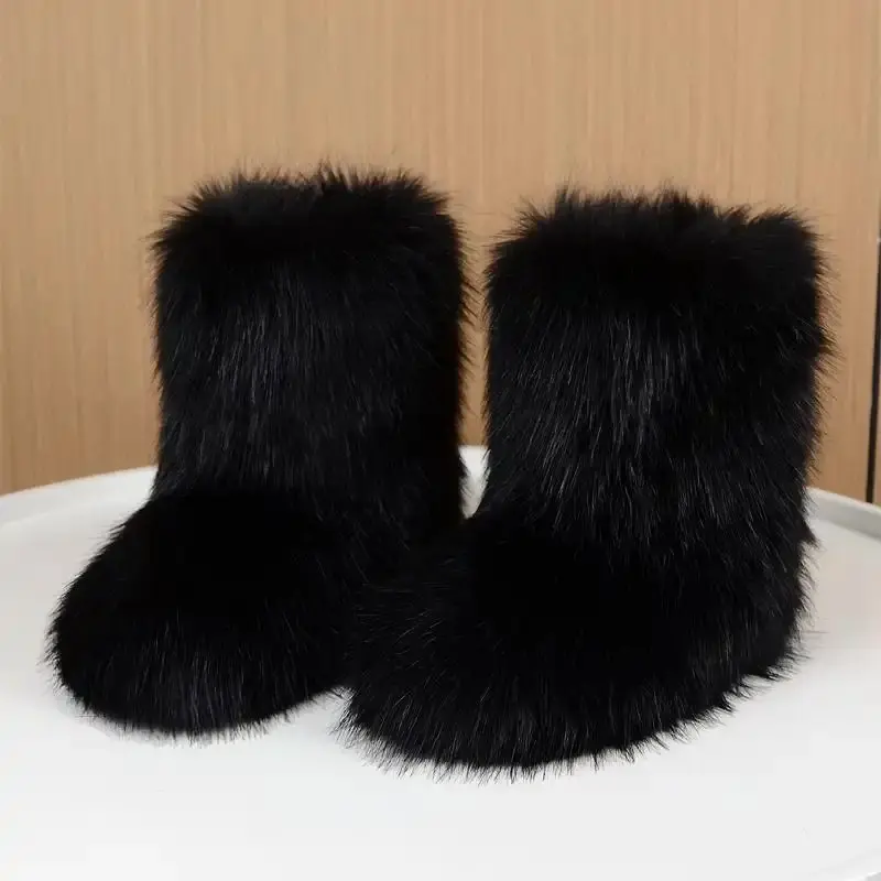 Cozy Faux High-Top Boots - Soft Plush Lined, Warm, Comfortable, Fuzzy, Snow-Ready, Y2k-Inspired Winter Boots for Women - for Cold Weather, Casual Outings, and Trendy Fashion Statements(Sports & Outdoor)(Home Supplies)(Sports & Outdoor)