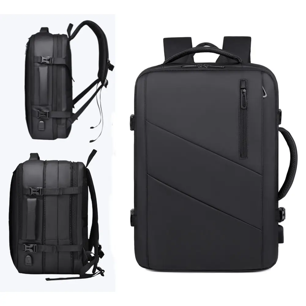 High-End Computer Bag, Large-Capacity Business Backpack, Water-Resistant Leather Film, Stylish Shoulder Bag for Professionals, Laptop Backpacks
