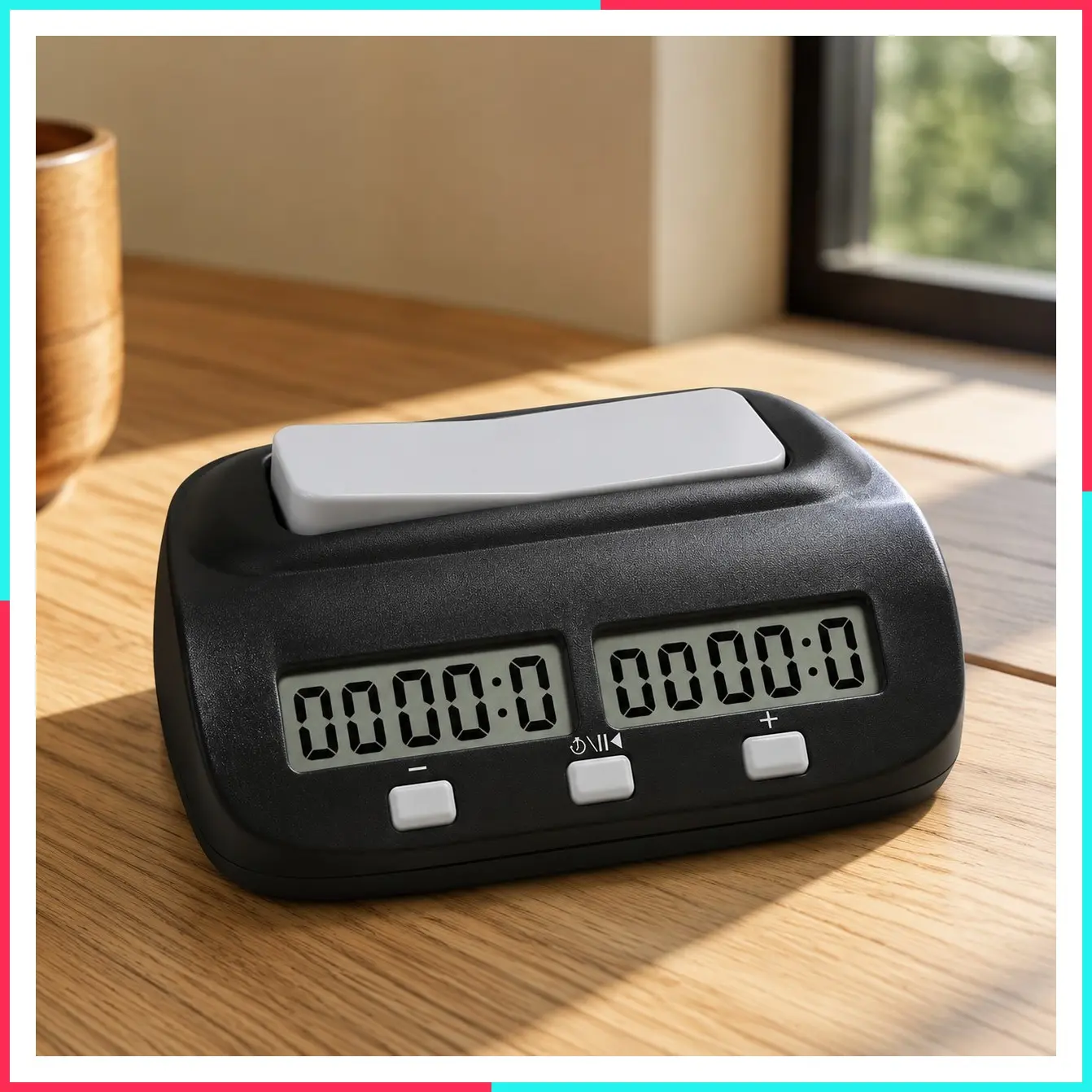 Chess Clock Digital Timer for Board Games with Count Up/Down and Alarm Function Black