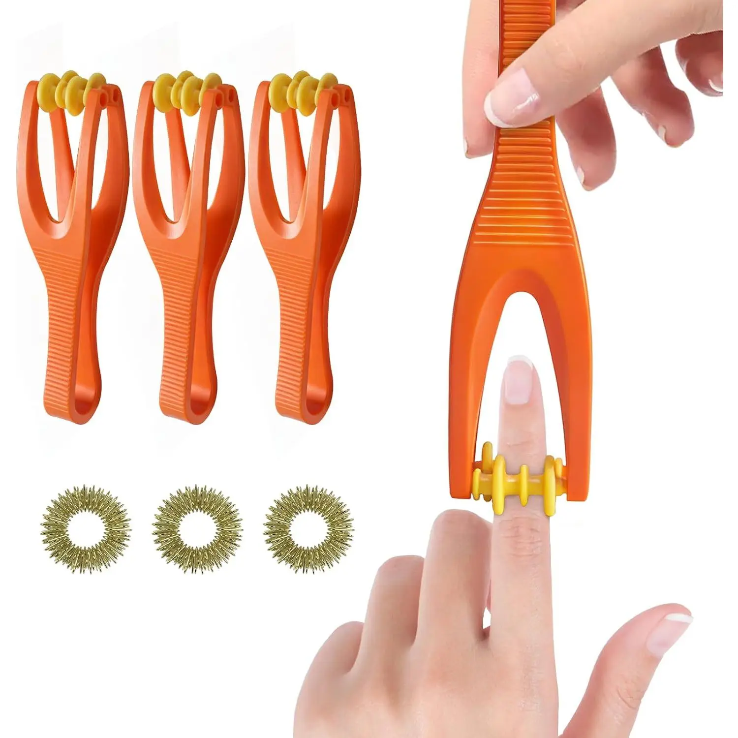 Finger Massager Roller for Arthritis-3 Pcs Hand Massager Roller for Arthritis and Carpal Tunnel,3 Pcs Acupressure Ring for Hands, Palm & Wrist & Thumb Massager