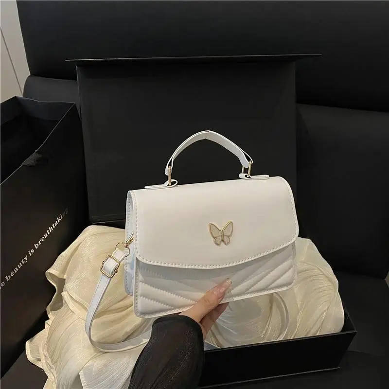 Women's Vintage Butterfly Mini Square Textured Crossbody Bag, Chic Retro Purse for Women, Ideal for Daily Outfits, Shopping, Crossbody Bags For Women, Purses Crossbody Bag