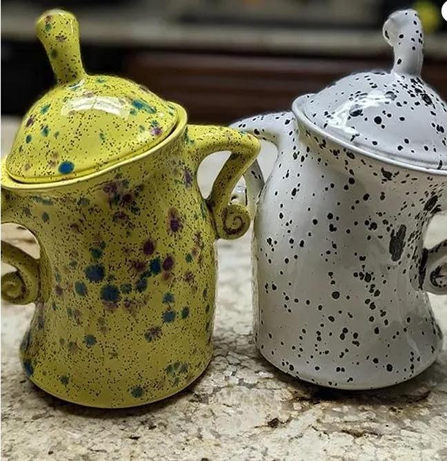 Funny Spoof Ceramic Cup Ornament, Creative Home & Garden Decoration, Unique Personality Storage Jar