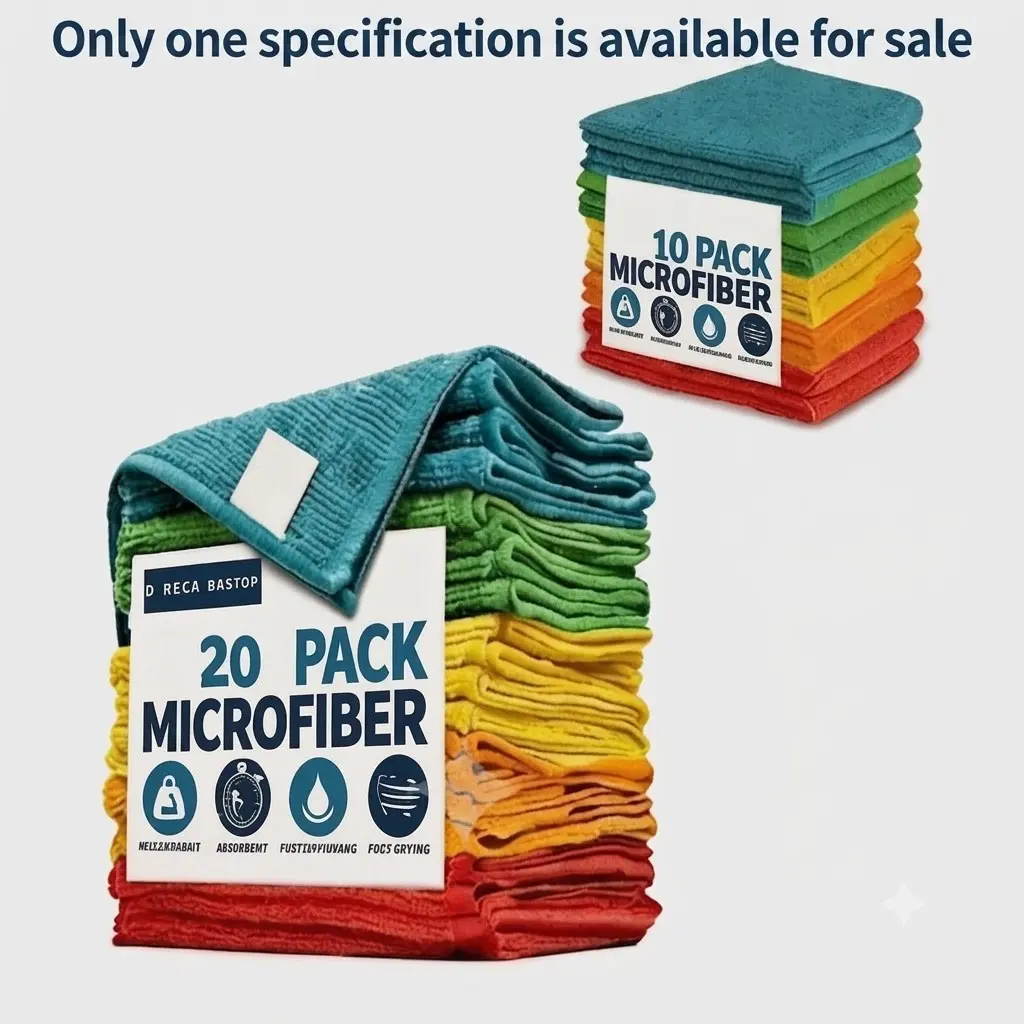 Super Absorbent Quick-Dry Microfiber Cloths, 10/20 Pieces, 9.84x9.84 Inches, Scratch-Free, Ideal for Kitchen and Bathroom, Durable and Vibrant Colors, Microfiber Cleaning Cloths