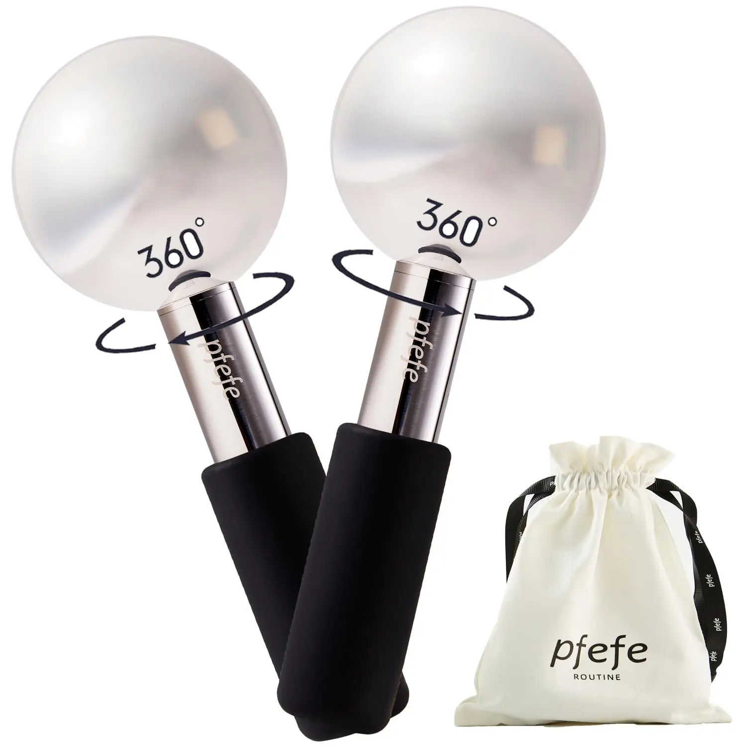 Unbreakable 360-Rotating Stainless Steel Face & Eye Ice Globes, Cryo Sticks for Daily Facial Massage to Reduce Puffiness & Wrinkles (Sports & Outdoor Accessories)