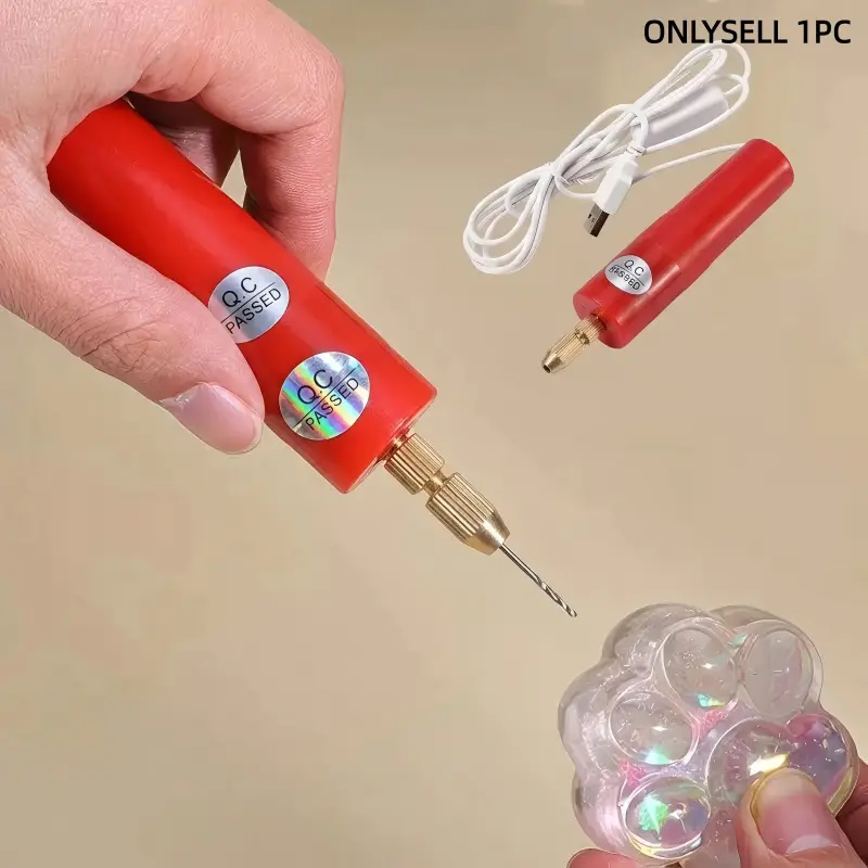 Mini Handheld Drill Bit, 0.7-1.2mm Crystal Epoxy Resin Jewelry Making Mini Electric Drill Dis Abs, Micro Home Mini Drill Grinder, Mini Precision Drill