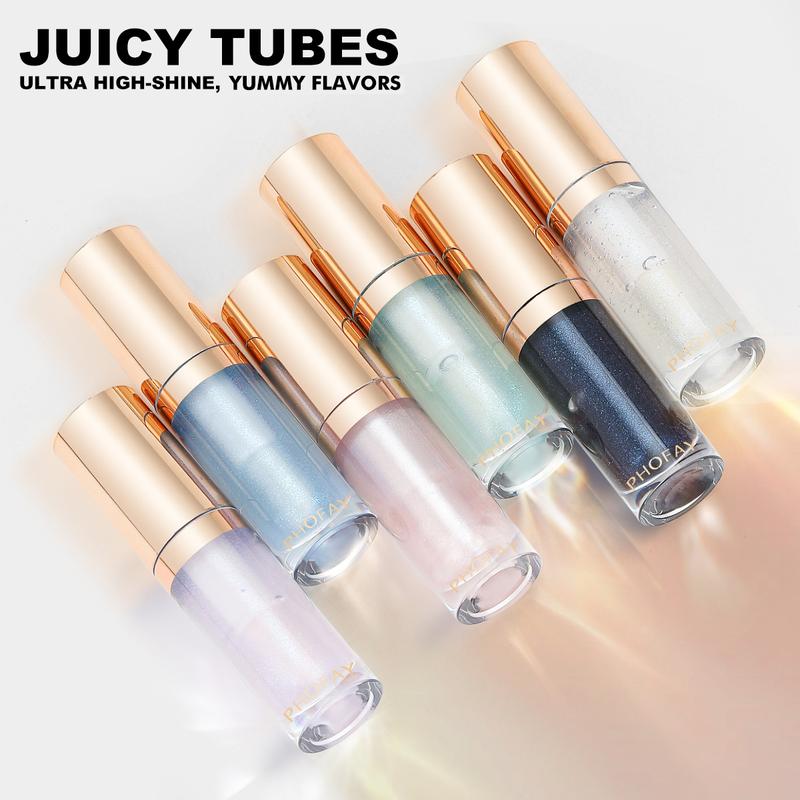 PHOFAY Juicy Tubes Ultra High-Shine Yummy Flavors Moisturizing Warm Lip Oil 4.5 ML Non-Sticky Easy Application