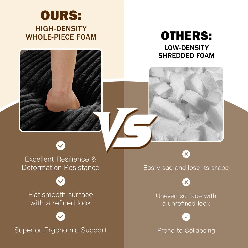 Modern Floor Sofa with 2 Pillows, Convertible Corduroy Fabric Foam-Filled Sleeper Sofa Bed, 15" Twin Size Folding Mattress for Living Room, Guest Bed, Playroom, no Assembly Required