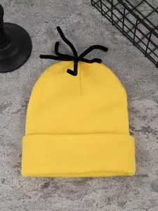 Minion Design Knitted Beanie Hat, Casual Outdoor Warm Beanie Hat for Fall & Winter, Fashion Accessories for Both Men & Women