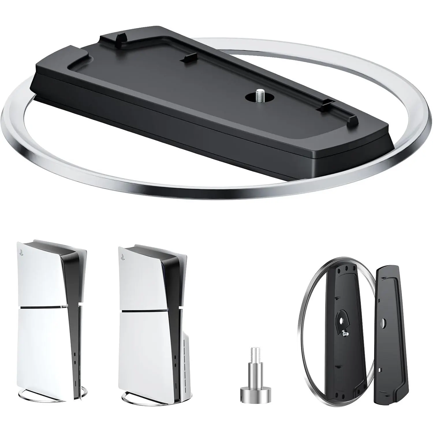 Vertical Stand for P5 PRO/ P5/P5 Slim Console Disc and Digital with Screw, Non-Slip Base, Minimalist Design, Easy to Install, Nice Look, P5 Base Accessories