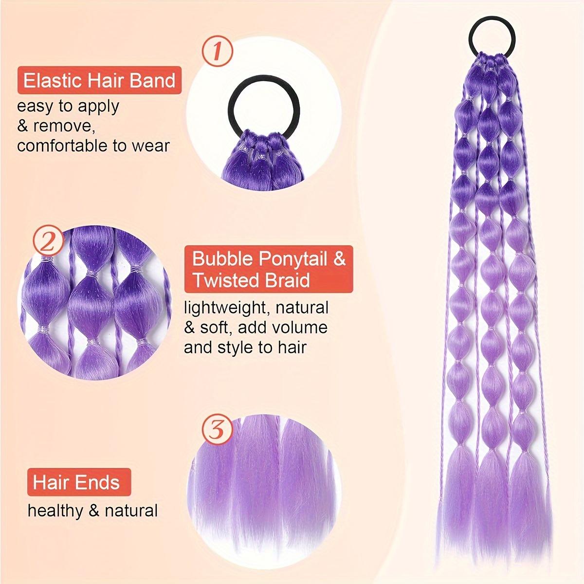 1PCS Y2K Fashion Bubble Braid Synthetic Ponytail Extension - Elastic Hair Accessory, various styles suitable for women, suitable for all occasions, Carnival/Mardi Gras/Masquerade