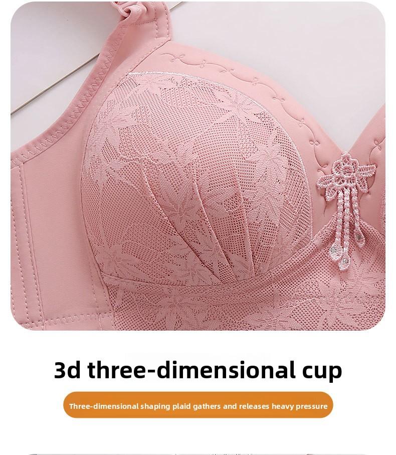 5 PCS/ 3PCS Elegant Lace Non-Wired Bra for Women Comfortable Push-Up Bralette Everyday Underwear Lift Support Breathable Lingerie T-Shirt Mother Fashion -RR