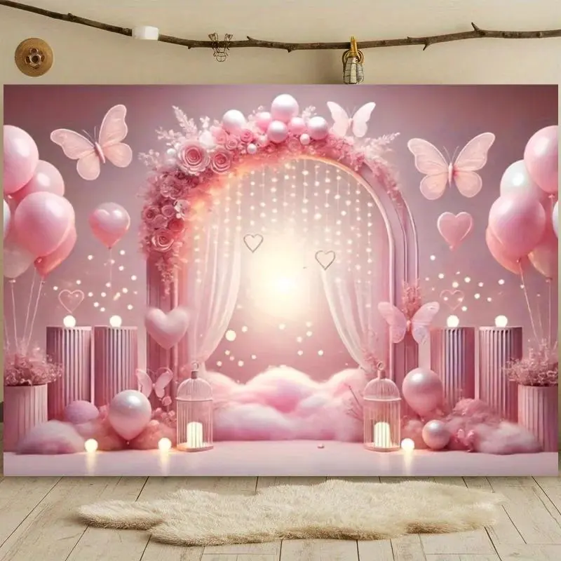 First Holy Communion Gold Cross Baptism Backdrop Banner Polyester Photography Background Tapestry Religious Ceremony Decoration Photo Booth Wall Decor Indoor Outdoor Supplies