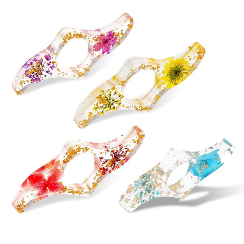 Flower Decor Book Page Holder, 1 Count Light Weight Dried Flower Design Reading Thumb Holder, Reading Accessories for Teachers Students, School Supplies, Gifts for Book Lovers, Bookmark