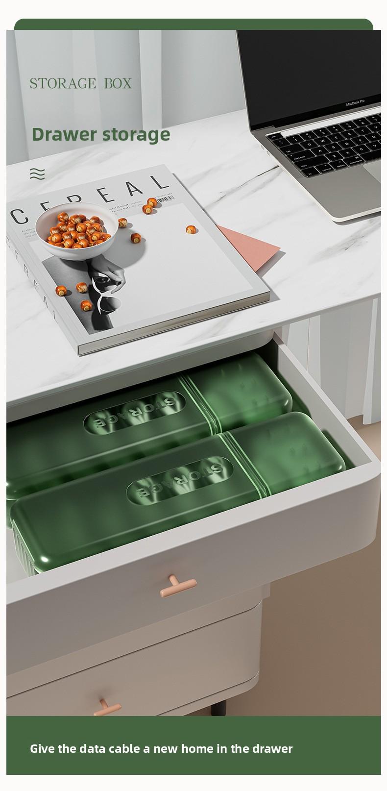 Desktop covered data cable storage box, cable organizer, power charging cable organizer, mobile phone charger storage box