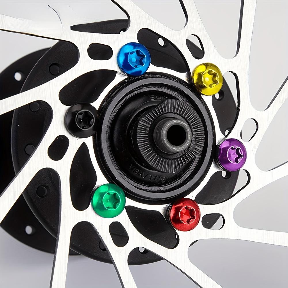 12counts Stainless Steel Bicycle Disc Brake Rotor Bolt, T25 Torx M5*10 Fixing Screw for MTB Cycling, Durable and Reliable Accessory