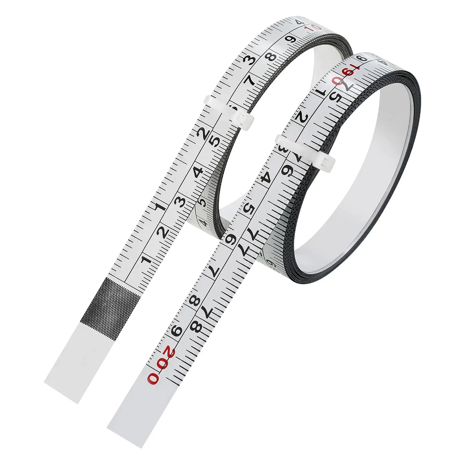 2-Pack Steel Self-Adhesive Measuring Tape,  & Metric Stick- Ruler, Left to Right and Right to Left Reading Tape Measure for Woodworking, Workbench, Table , Drafting Table, 200cm/78Inch