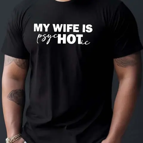 Men's Letter Print Round Neck Tee, Regular Fit Short Sleeve Crew Neck T-Shirt for Daily Wear, Casual Summer Top for Men