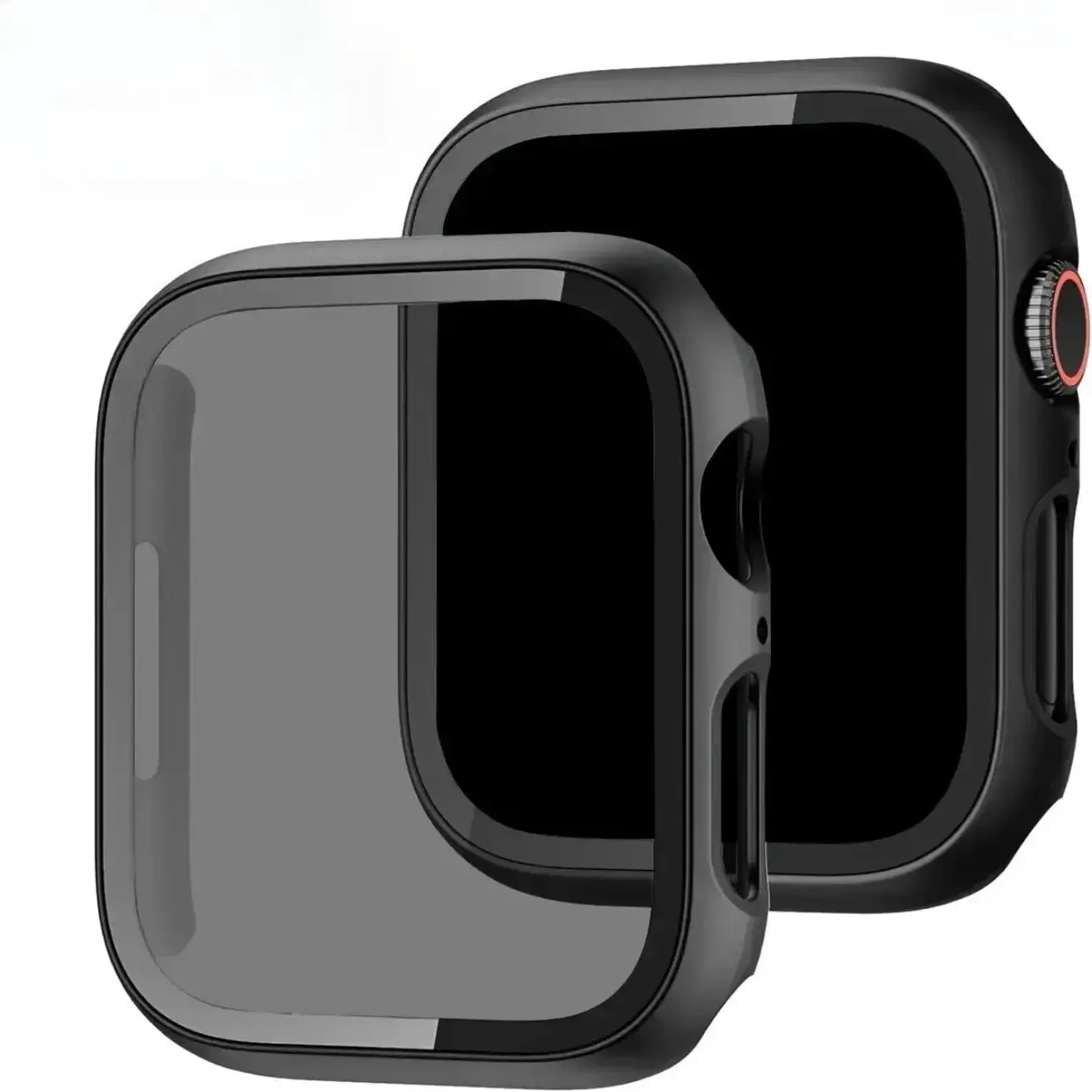 Privacy Screen Protective Case for iWatch with Built-in Tempered Glass, 2-in-1 Anti-Peeping Ultra-Thin Screen Protector & Cover, Compatible with 38–49mm Apple Watch Series & Ultra, Fashionable Protective Accessory for Men & Women