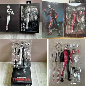 NECA Figure Art The Clown Figure BLOOD SOAKED Damien Leone's Terrifier Figurine Action Figure Model Toys Joint Movable Doll Gift