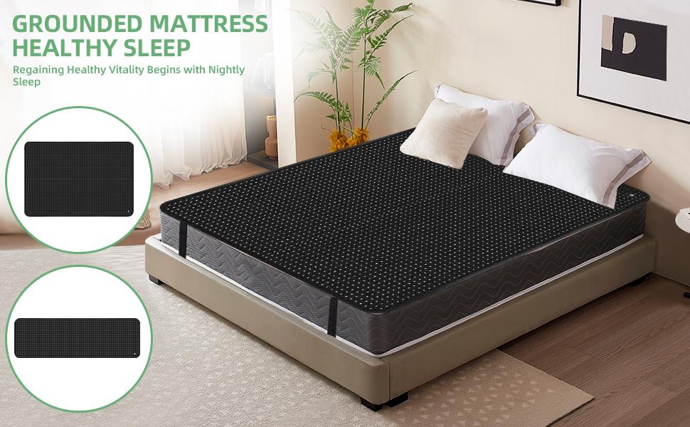 Grounding Mat for Bed, Queen Size, Brown, Faux, Spot Only, Grounding