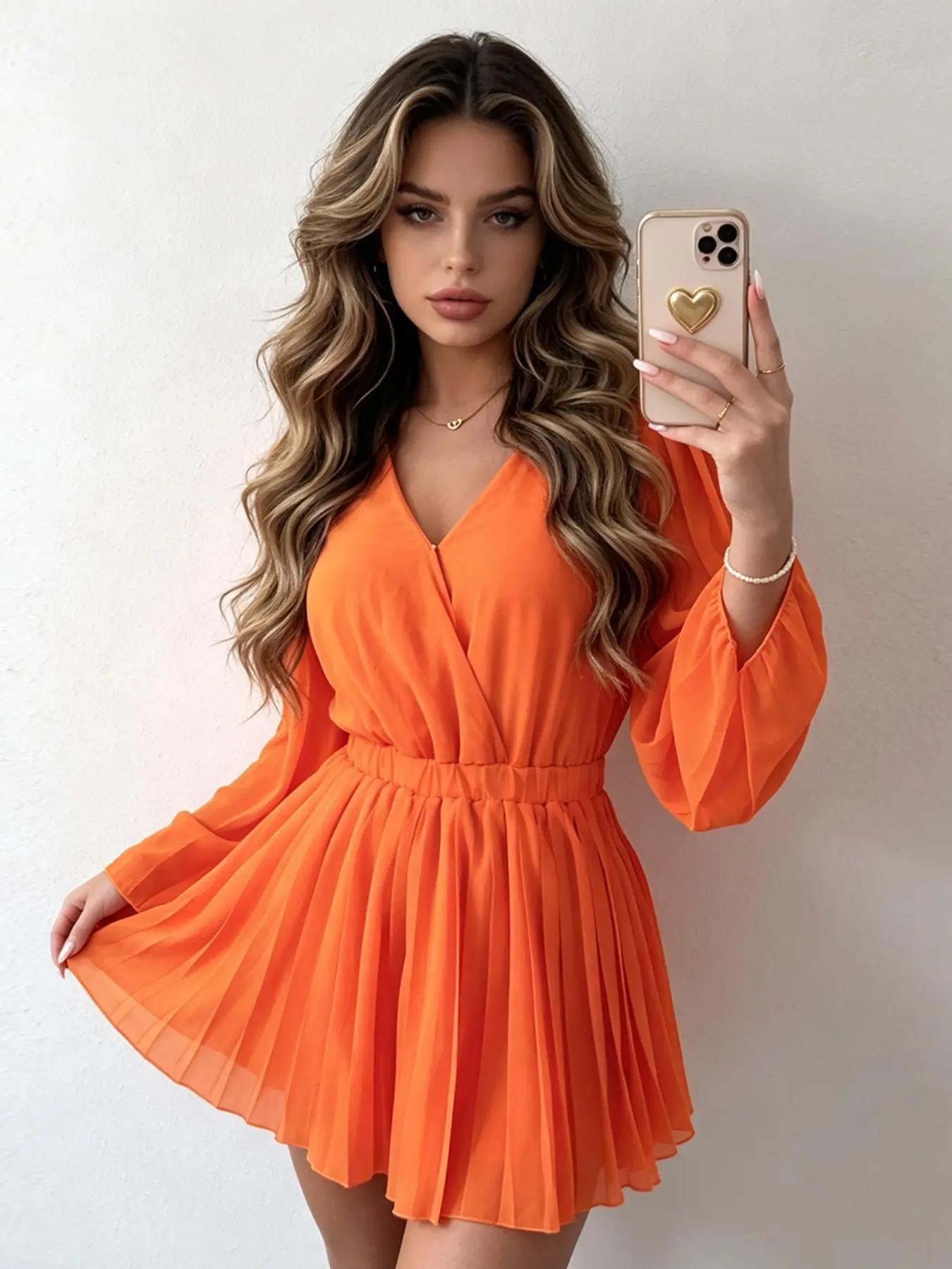 Pure Color Pleat Wrap Jumpsuit, High Waist Short Pants