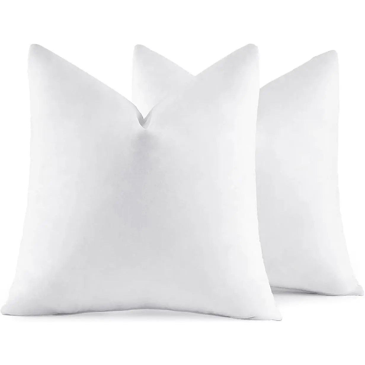 26x26 Euro Pillow Inserts, Set of 2 Feather Down Throw Pillows | Choppable and No Smell, Double-Layer Down-Proof Cotton Cover, Decorative Pillows for Couch Sofa and Bed