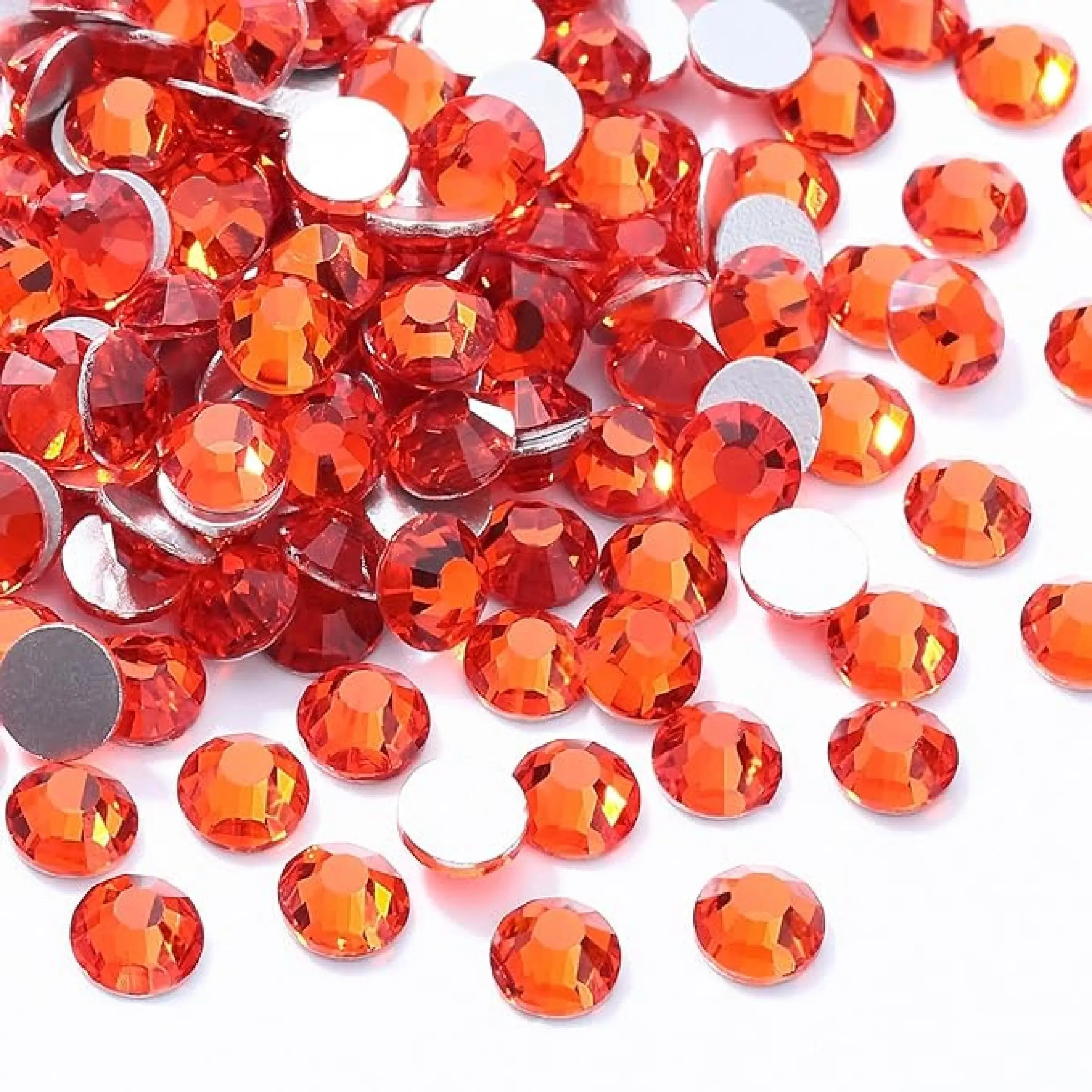 2000/5000pcs 3-4mm Flat Back Resin Rhinestones, Round Jelly Gemstones for Accessories, Shoes, Clothes, Cosmetics, Bags, Decoration, Bling Rhinestone Decoration