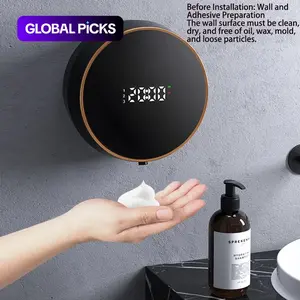 Wall Mounted Automatic Soap Dispenser, 1 Count Rechargeable Touchless Auto Foaming Soap Dispenser, Electric Smart Soap Dispenser for Bathroom Kitchen Restroom #GLOBAL PICKS