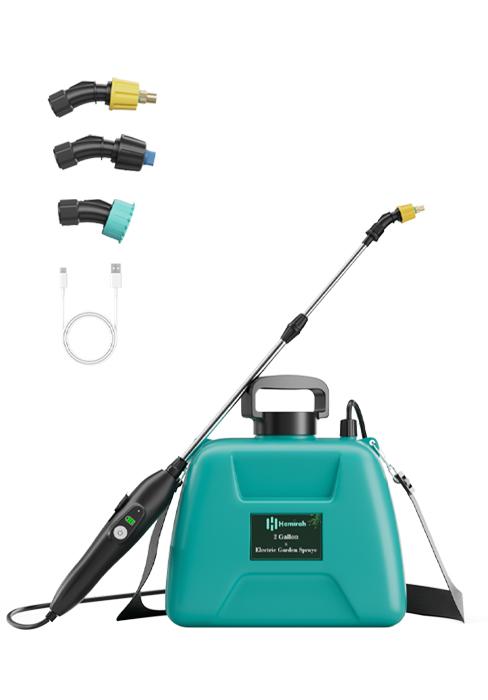 Battery Powered Sprayer Wand, Sprayer 24.5" Telescopic Wand with 20 FT Hose, 7.2V Voltage 3 Nozzles, USB-C Spray for Lawn and
