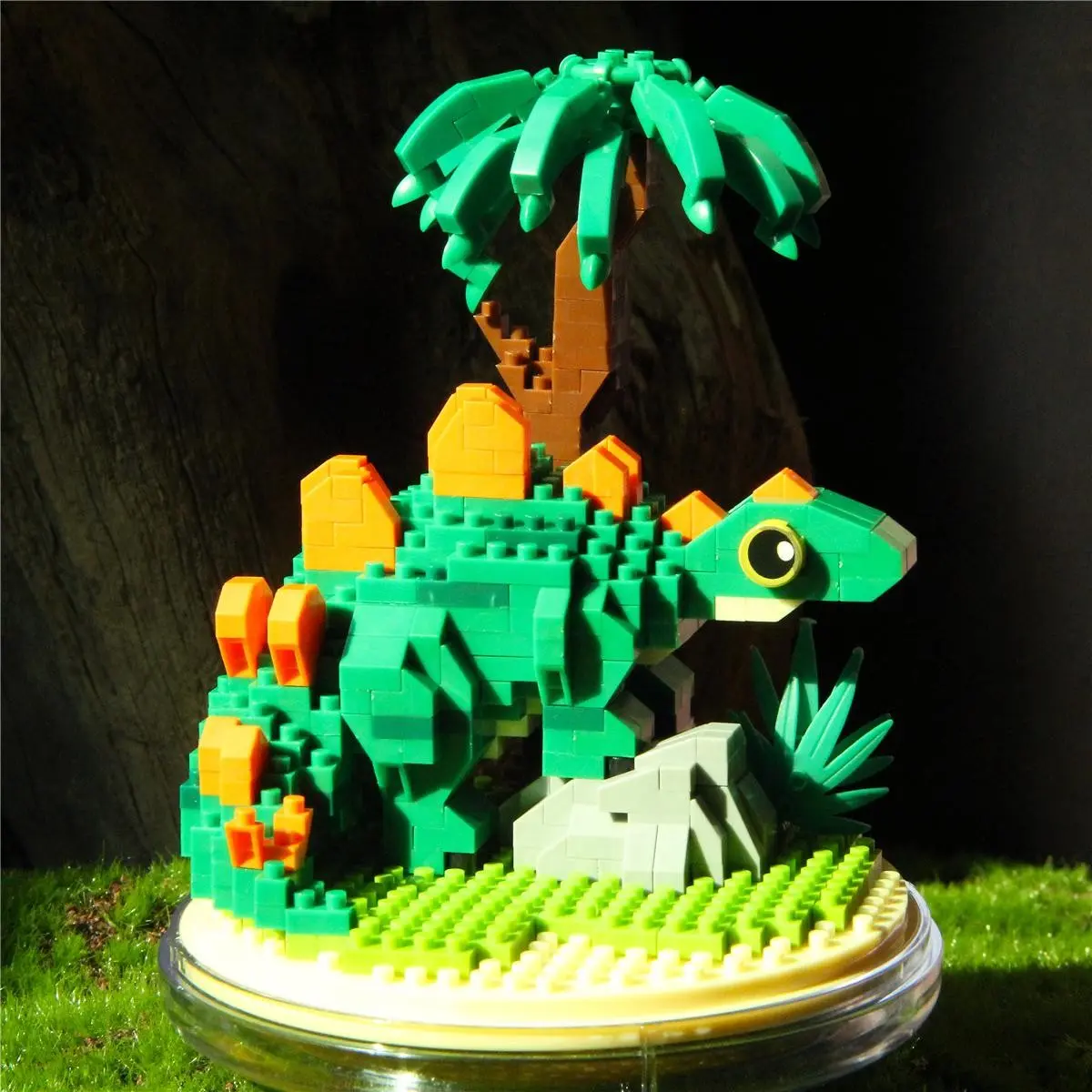 Stegosaurus Dinosaur Bottle STEM Brick, for 6 7 8 9 10 11 12 Year Old Kids Boys Durable ABS Plastic Jar Miniature Landscape Block Toy Desk Decor Birthday Gift 2026 Hot Sale TikTok Trending Stem Building Block