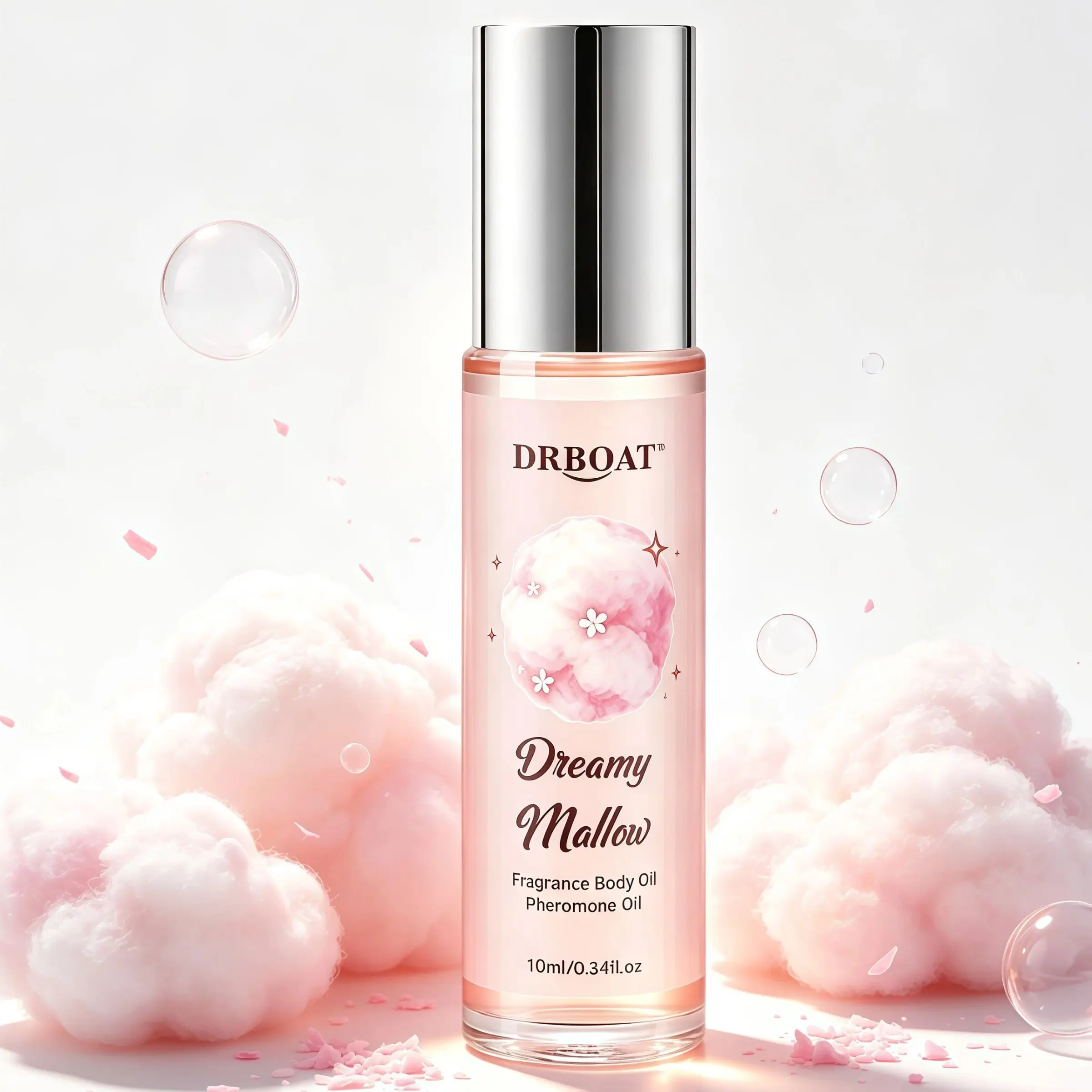 Dreamy Mallow Pheromone Oil - Rich 10ml Roll-On Perfume Oil，dulcet Lactonic Decadent Eau De Toilette，mesmerizing Fragrance Body Oil, For Daily Use, Convenient for Travel.