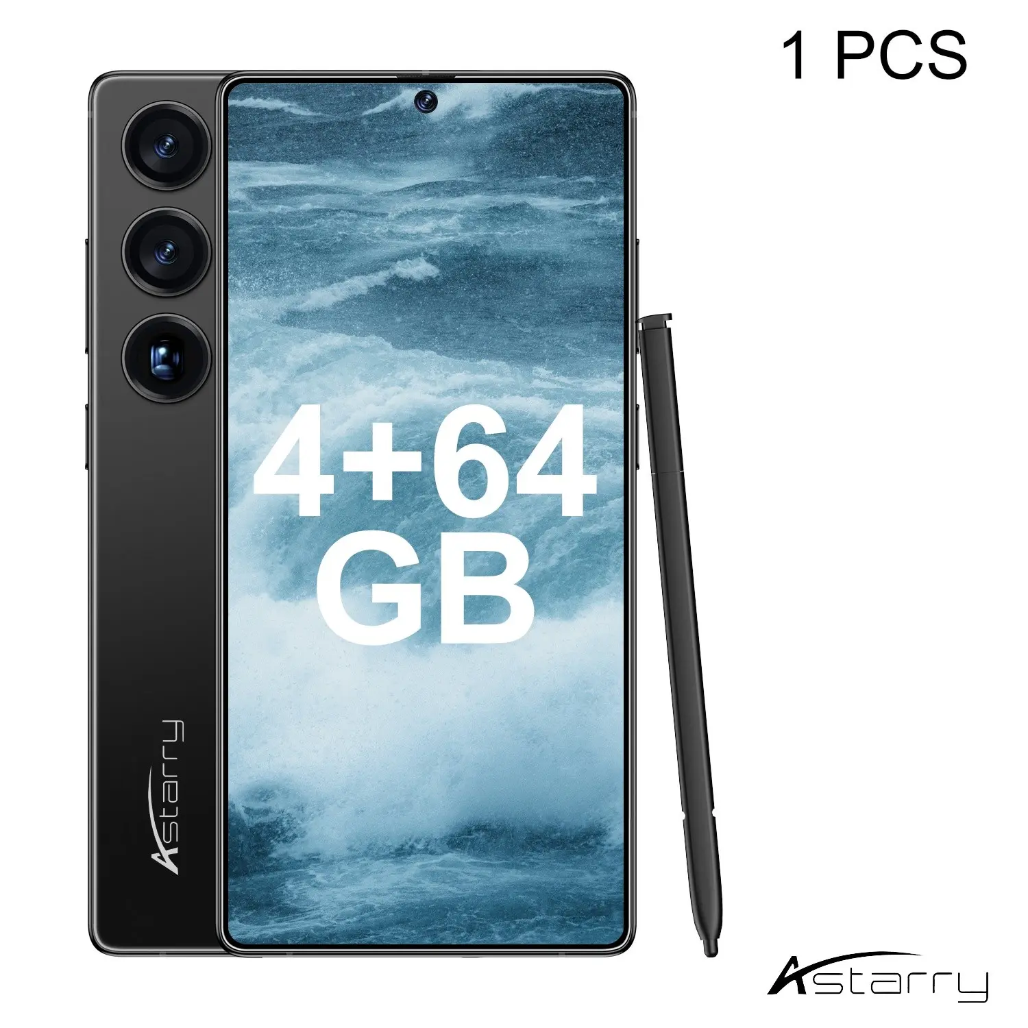 Astarry S25 Ultra Android Phone, 6.8-Inch Screen, Dual Sim, Octa-Core Cpu, 4g Network, 4+64GB Storage, 4000mah Battery, 8+16mp Camera