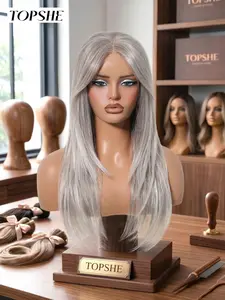 Topshe Clear Lace Front Wig, 22 Inch Light, Heat Resistant, Straight Hair, No Glue, Natural Look, Comfortable, Versatile for Daily Wear, Glueless Lace Wigs Straight Wig