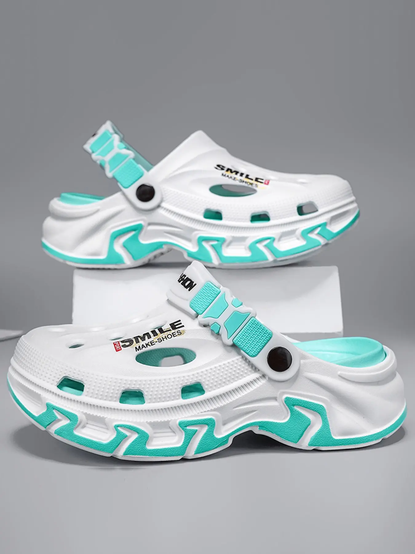 Men's Eva Sandals, Summer Casual Shoes, Thick Sole Anti-Slip, Waterproof Oil-Resistant, Comfortable Garden & Beach Footwear