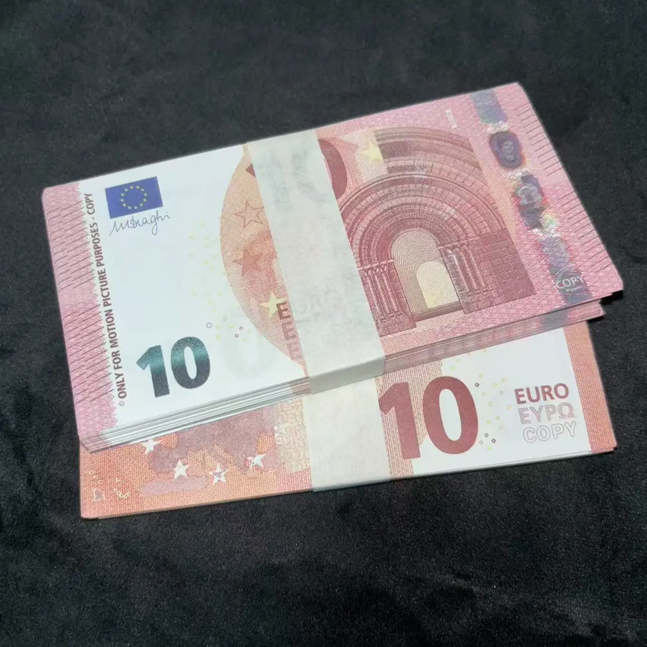 100pcs Euro Pet Memorial Coins, High-Definition Replica Design, Floral Decoration, Collectible Home Decor, Prank Elements, Prank Euro Counterfeit Bills, Decorative Props