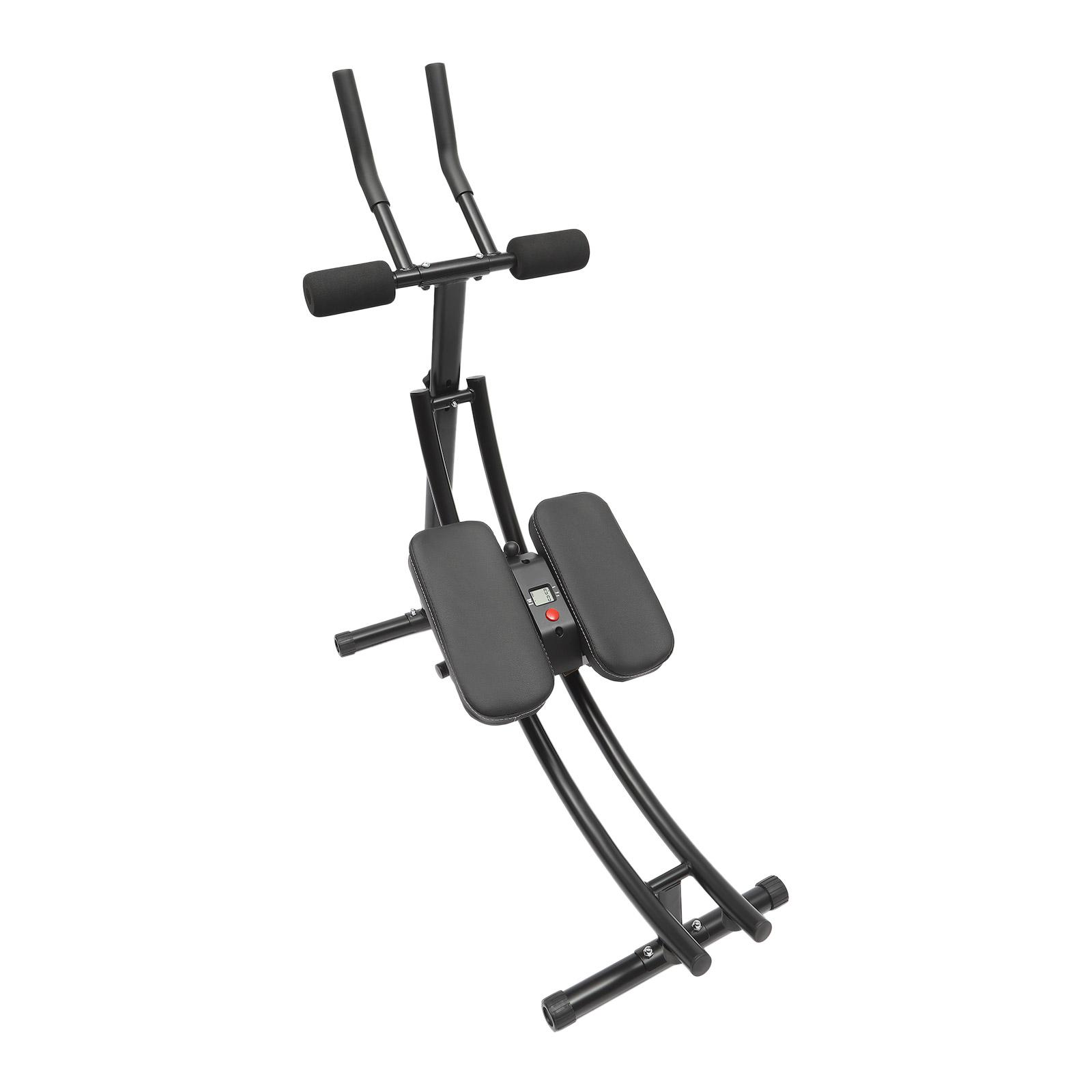 Abdominal Workout Equipment Adjustable Abdominal Machine with LED Display Monitor Foldable Fitness Gear, Abdominal Whole Body Workout Machine for Home, Companies, Gyms (Black) Pedal Exerciser