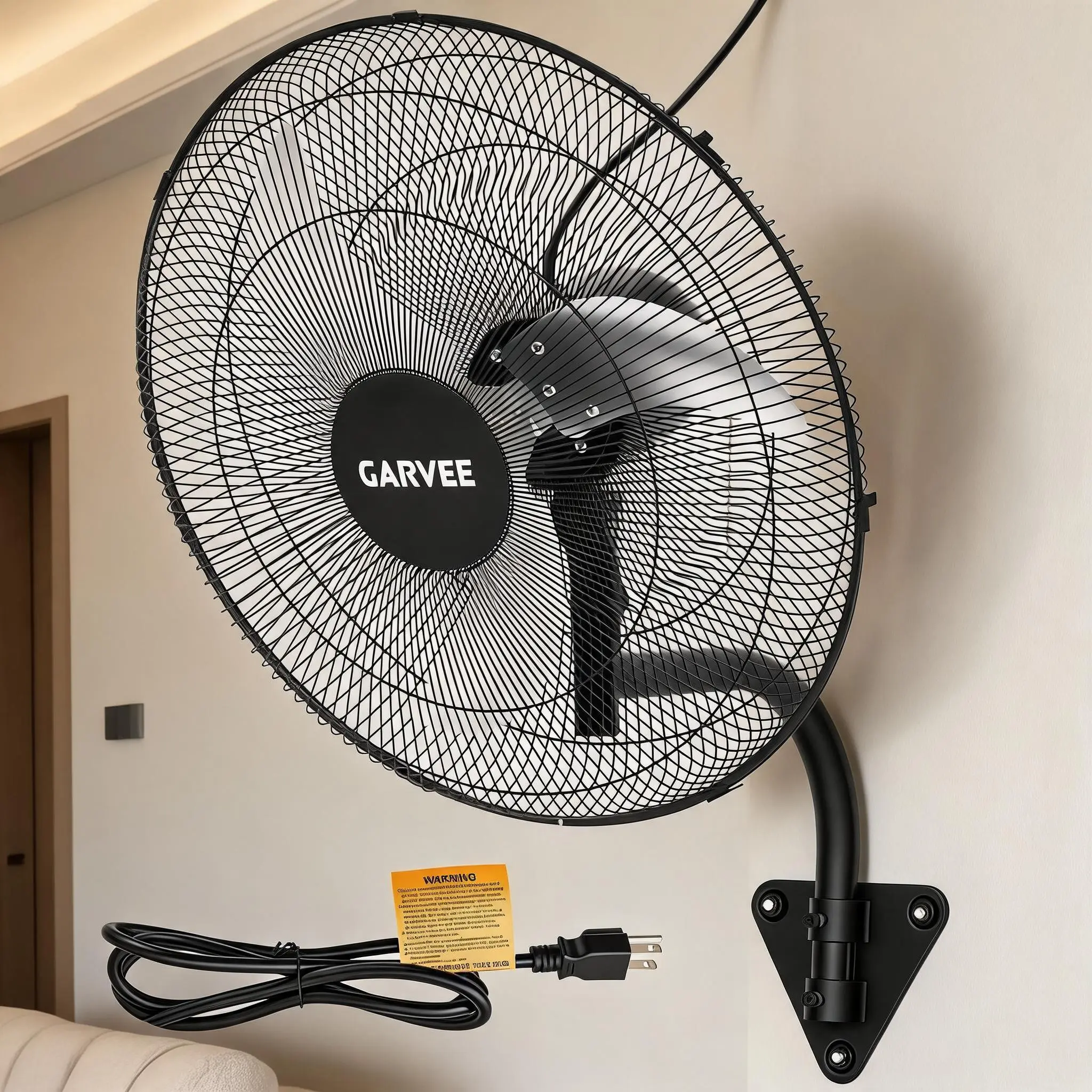 High Speed Industrial Wall Mount Fan – 18/20 Inch Oscillating, 3-Speed,90° Oscillation, 30° Tilt, Heavy Duty Metal for Home, Garage, Warehouse, Shop, Non-Waterproof