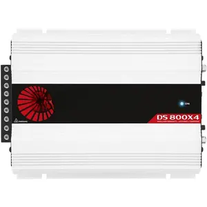 Taramps DS 800x4 1 Ohm 800 Watts RMS 4- 200x4 RMS, Class D, Full Range, Crossover High / Low Pass Fixed, Bridgedable  Audio Amplifier, White