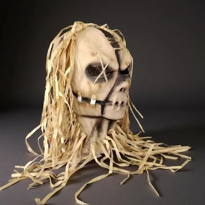 Halloween Scarecrow Mask, 1pc Terrifying Scarecrow Face for Halloween Decorations, Perfect for Horror Themes and Costume Parties