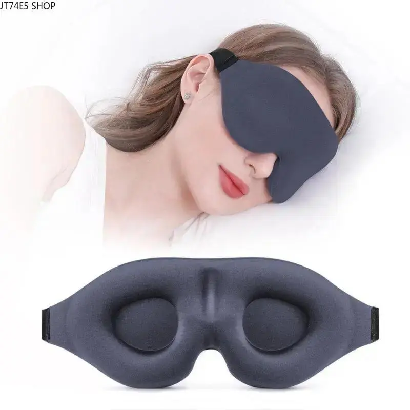 3D Contoured Hollow Cutout Chill Eye Mask - Soft Breathable Fabric Portable Blindfold, Eye Covers for Sleeping, Sleep Aid Products for Travel, Daily Relaxation, Soft Fabric, Unisex, Synthetic, Ergonomic